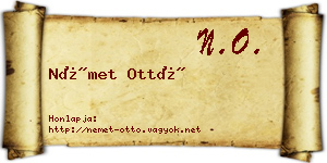 Német Ottó névjegykártya